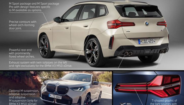 Nuovo BMW X3: caratteristiche, design, abitacolo, versioni e motori - Foto 94 di 94