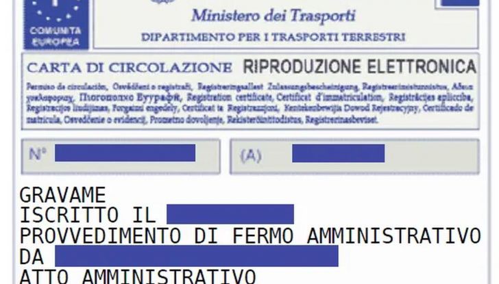 Fermo amministrativo auto