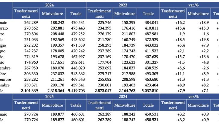 Mercato auto usate Italia gennaio 2025