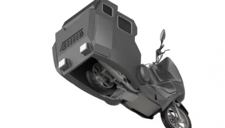 Scooter-roulotte, il brevetto cinese incuriosisce ma solleva molti dubbi - Foto 2 di 3