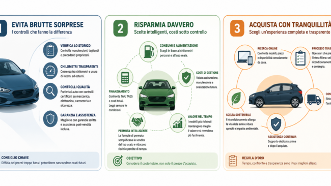 Auto usate, come evitare brutte sorprese: i consigli per acquistare bene e risparmiare davvero