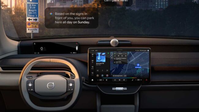Trovare parcheggio con Google Gemini: ora con Volvo si può