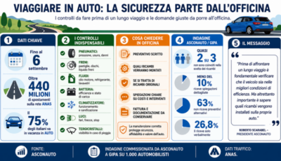 Viaggi in auto: i controlli da fare prima di partire per evitare guasti e rischi